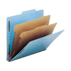 Smead 100% Recycled Pressboard Classification Folder, 2 Dividers, 2" Expansion, Letter, Blue (14021) -Esseltela Shop sp106969815 s7