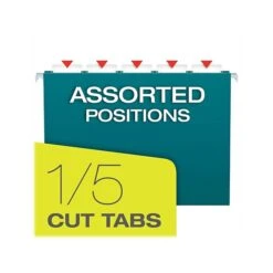 Pendaflex Recycled Hanging File Folders, 1/5-Cut Tab, Letter Size, Assorted Colors, 25/Box (PFX81667) -Esseltela Shop sp107822202 s7