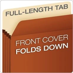 Pendaflex Smart Shield Reinforced File Pocket, 5 1/4" Expansion, Legal Size, Redrope, 10/Box (1536GAM) -Esseltela Shop sp107903358 s7