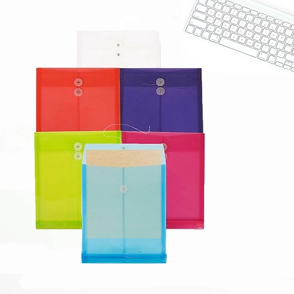 Jam Paper Plastic File Pocket, Letter Size, Assorted, 6/Pack (118B1assrtd) 5 Jam Paper Plastic File Pocket, Letter Size, Assorted, 6/Pack (118B1assrtd) - Image 3