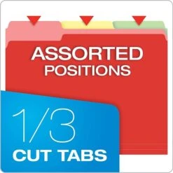 Pendaflex Hanging File Folder Combo Kit, Letter Size, Assorted Color, 25 Folders With Tabs, 50 File Folders (99199)