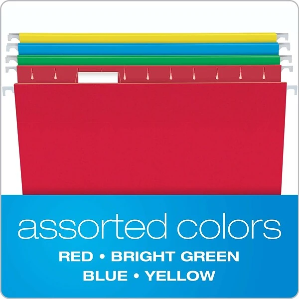 Pendaflex Hanging File Folder Combo Kit, Letter Size, Assorted Color, 25 Folders With Tabs, 50 File Folders (99199) 6 Pendaflex Hanging File Folder Combo Kit, Letter Size, Assorted Color, 25 Folders With Tabs, 50 File Folders (99199) - Image 4
