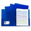 C-Line Heavy Duty 2-Pocket Portfolio Folder With Fasteners, Blue, 10/Pack, 2 Packs/Bundle (CLI32965-2)