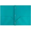 JAM Paper Plastic POP 2-Pocket Folders With Metal Prong Fastener, Teal Blue, 6/Pack (382ECteu) -Esseltela Shop sp170186333 s7