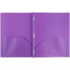 JAM Paper Plastic POP 2-Pocket Folders With Metal Prong Fastener, Purple, 6/Pack (382ECpu) -Esseltela Shop sp170186369 s7