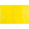 JAM Paper Plastic POP 2 Pocket Folders With Metal Prong Fastener, Yellow, 6/Pack (382ECYED) -Esseltela Shop sp170186436 s7