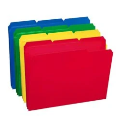 Smead Poly File Folder, 1/3-Cut- Tab Letter Size, Assorted Colors, 24/Box (10500) -Esseltela Shop sp173280058 s7