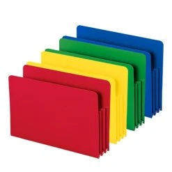 Smead Heavy Duty Poly File Pockets, 3.5" Expansion, Legal Size, Assorted, 4/Box (73550) -Esseltela Shop sp173280354 s7