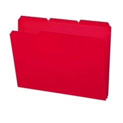 Smead Poly File Folder, 1/3-Cut- Tab Letter Size, Red, 24 Per Box (10501) -Esseltela Shop sp173280405 s7