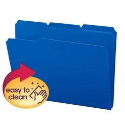 Smead Poly File Folder, 1/3-Cut- Tab Letter Size, Blue, 24/Box (10503) -Esseltela Shop sp173280431 s7