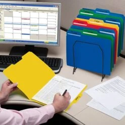 Smead Poly File Folders, 1/3-Cut Tab, Letter Size, Yellow, 24/Box (10504) -Esseltela Shop sp173280534 s7