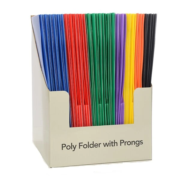 Inkology 2 Pocket Poly Portfolios With Prongs, Assorted, 11.75" X 9.5", 48 Pack (3618) 3 Inkology 2 Pocket Poly Portfolios With Prongs, Assorted, 11.75" X 9.5", 48 Pack (3618)