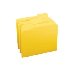 Smead File Folder, 1/3-Cut Tab, Letter Size, Yellow, 100/Box (12943) -Esseltela Shop sp36187760 s7