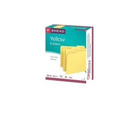 Smead File Folder, 1/3-Cut Tab, Letter Size, Yellow, 100/Box (12943) -Esseltela Shop sp36187763 s7