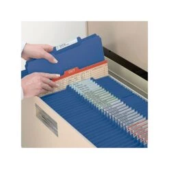 Smead Pressboard File Folder, 1/3-Cut Tab, 1" Expansion, Letter Size, Dark Blue, 25/Box (21541) -Esseltela Shop sp36187837 s7