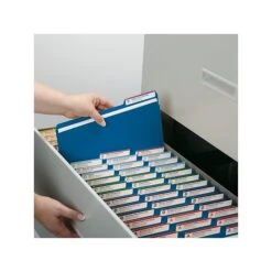 Smead Pressboard File Folder, 1/3-Cut Tab, 1" Expansion, Letter Size, Dark Blue, 25/Box (21541) -Esseltela Shop sp36187838 s7