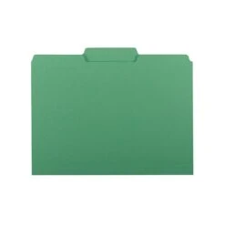 Smead Interior File Folder, 1/3-Cut Tab, Letter Size, Green, 100/Box (10247)