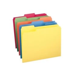 Smead File Folder, 1/3-Cut Tab, Letter Size, Assorted Colors, 100/Box, (11943) -Esseltela Shop sp36188042 s7