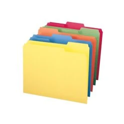 Smead File Folder, 1/3-Cut Tab, Letter Size, Assorted Colors, 100/Box, (11943) -Esseltela Shop sp36188043 s7