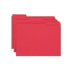 Smead Interior File Folder, 1/3-Cut Tab, Letter Size, Red, 100/Box (10267) -Esseltela Shop sp36188107 s7