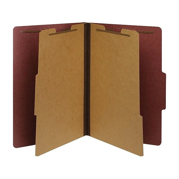 Pendaflex PressGuard Paperboard Heavy Duty Classification Folders, Legal Size, 2 Dividers, Brick Red, 10/Box (PFX2257R) 3 Pendaflex PressGuard Paperboard Heavy Duty Classification Folders, Legal Size, 2 Dividers, Brick Red, 10/Box (PFX2257R)