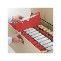 Smead File Jacket, Reinforced Straight-Cut Tab, Flat-No Expansion, Letter Size, Red, 100/Box (75509) -Esseltela Shop sp37069487 s7