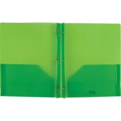 2 Pocket Plastic Folder, Green