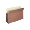 Smead File Pockets, Straight Cut Tab, 3.5" Expansion, Legal Size, Redrope, 25/Box (74224)