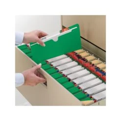 Smead Reinforced File Jackets, Reinforced Straight Cut Tab, Letter Size, Green, 100/Box (75503) -Esseltela Shop sp38714971 s7