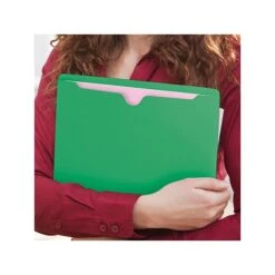 Smead Reinforced File Jackets, Reinforced Straight Cut Tab, Letter Size, Green, 100/Box (75503) -Esseltela Shop sp38714973 s7