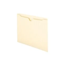 Smead File Jacket, Reinforced Straight-Cut Tab, Flat-No Expansion, Letter Size, Manila, 100/Box (75500)