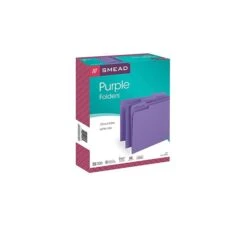 Smead File Folder, 1/3-Cut Tab, Letter Size, Purple, 100/Box (13043) -Esseltela Shop sp39612345 s7