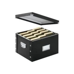 Snap-N-Store Collapsible Storage Box, Letter/Legal Size, Black (SNS01536)