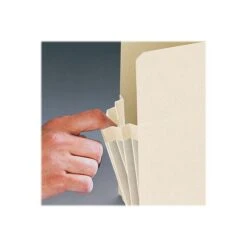 Smead End Tab File Pocket, Reinforced Straight-Cut Tab, 3.5" Expansion, Manila Gusset, Letter Size, Manila, 25/Box (75124) -Esseltela Shop sp40302839 s7