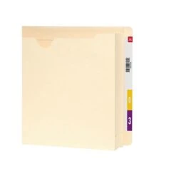 Smead Heavy Duty End Tab Expanding File Jacket, Reinforced Straight-Cut Tab, 2" Expansion, Letter Size, Manila, 25/Box (76910)