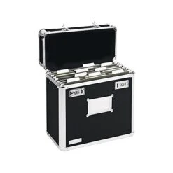 Vaultz Locking File Box, Letter Size, Black (VZ01187)