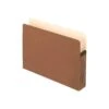 Pendaflex Earthwise Recycled Reinforced File Pocket, 5 1/4" Expansion, Letter Size, Brown, 10/Box (E1534CT)