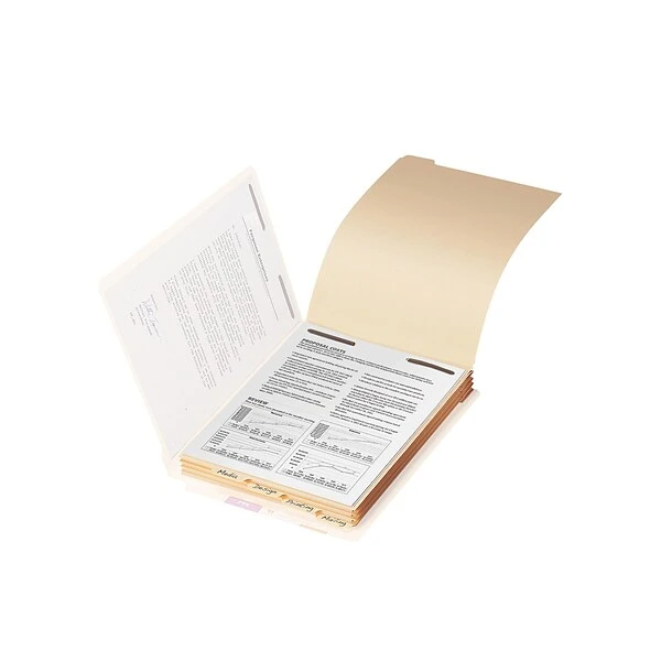 Smead Bottom Tab Filing Dividers With Fasteners, Letter Size, Manila, 50/Pack (35600) 4 Smead Bottom Tab Filing Dividers With Fasteners, Letter Size, Manila, 50/Pack (35600) - Image 2