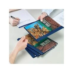 Smead Heavyweight Report Covers With Clear Front, 3-Prong, Letter Size, Dark Blue, 25/Box (87455) -Esseltela Shop sp40798260 s7