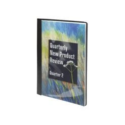 Smead Heavyweight Report Covers With Clear Front, 3-Prong, Letter Size, Black, 25/Box (87453)