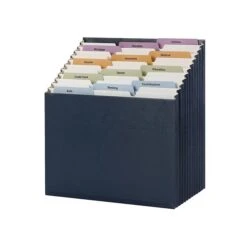 Smead Secure Stadium File, Letter Size, 12-Pocket, Navy Blue (70211) -Esseltela Shop sp41687207 s7