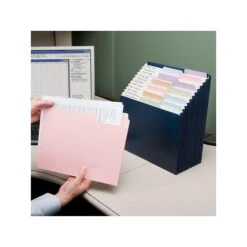 Smead Secure Stadium File, Letter Size, 12-Pocket, Navy Blue (70211) -Esseltela Shop sp41687210 s7