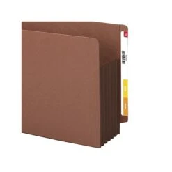 Smead End Tab Pocket, Reinforced Straight-Cut Tab, 5.25 Expansion, XL Letter, Redrope With Dark Brown Gusset, 10/Box (73691) -Esseltela Shop sp41687504 s7