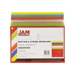 JAM Paper Poly Envelopes With Button & String Tie Closure , 1" Expansion, Legal Size, Assorted Colors, 6/Pack (219B1RLIGBYORCL) 9 JAM Paper Poly Envelopes With Button & String Tie Closure , 1" Expansion, Legal Size, Assorted Colors, 6/Pack (219B1RLIGBYORCL) -Esseltela Shop sp42113877 s7