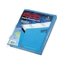 Pendaflex SureHook Expanding File, 5.25" Expansion, A-Z Index, Letter Size, 10-Pocket, Blue (PFX 59225)