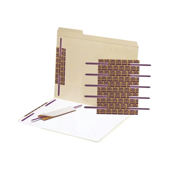 Smead SafeSHIELD Self-Adhesive Fasteners, 2" Capacity, Purple, 50/Box (68216) 3 Smead SafeSHIELD Self-Adhesive Fasteners, 2" Capacity, Purple, 50/Box (68216)