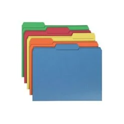 Smead Interior File Folders, 1/3-Cut Tab, Letter Size, Assorted Colors, 100/Box (10229) -Esseltela Shop sp42115006 s7