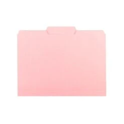 Smead Interior File Folders, 1/3- Cut Tab, Letter Size, Pink, 100/Box (10263)