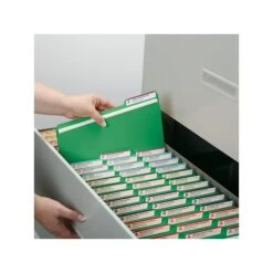 Smead Pressboard File Folders, 1/3-Cut Tab, 1" Expansion, Letter Size, Green, 25/Box (21546) -Esseltela Shop sp42115066 s7