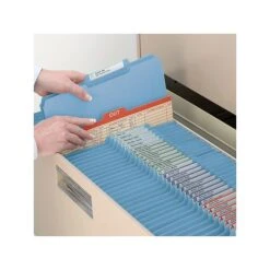 Smead Pressboard File Folders, 1/3-Cut Tab, 1" Expansion, Letter Size, Blue, 25/Box (21530) -Esseltela Shop sp42115111 s7